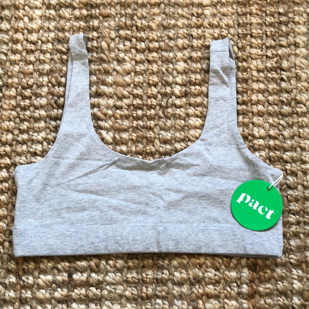 Pact NWT Organic Cotton Double Scoop Bra
